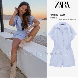 ZARA BABY BLUE ROMPER IN SIZE LARGE PERFECT CONDITION DRY CLEAN